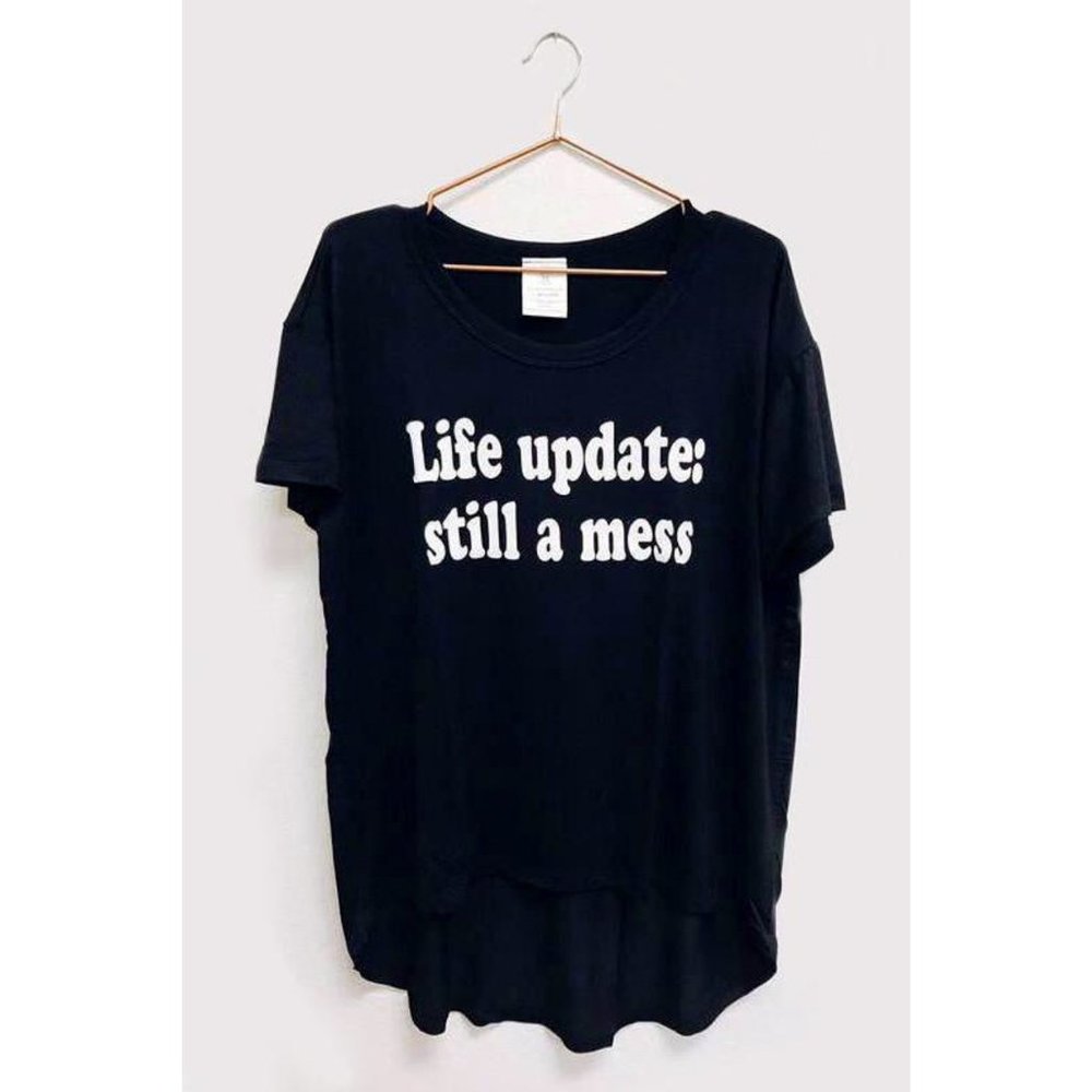 Life Update Oversized Graphic Tee
